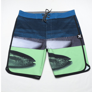 Hurley Men's Elastic Swimming Trunks Quick-Drying Waterproof Beach Pants Casual Sports Shorts Can Be Surfed in the Water Loosely