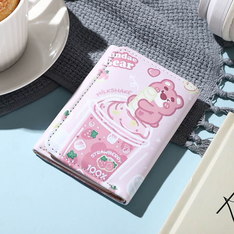 オリジナルの新型クロミーかわいいアニメ財布かわいい大容量財布三つ折りネット赤の短い財布|undefined