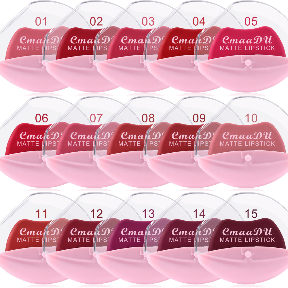 Check it out! Link Disclaimer - Exclusive for foreign trade :CmaaDu 15-color Lazy Person's Lipstick matte undefined