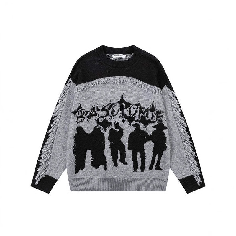 2024 Autumn New National Fashion Retro Fun Western Tribal Personality Design Casual Men's and Women's Sweaters