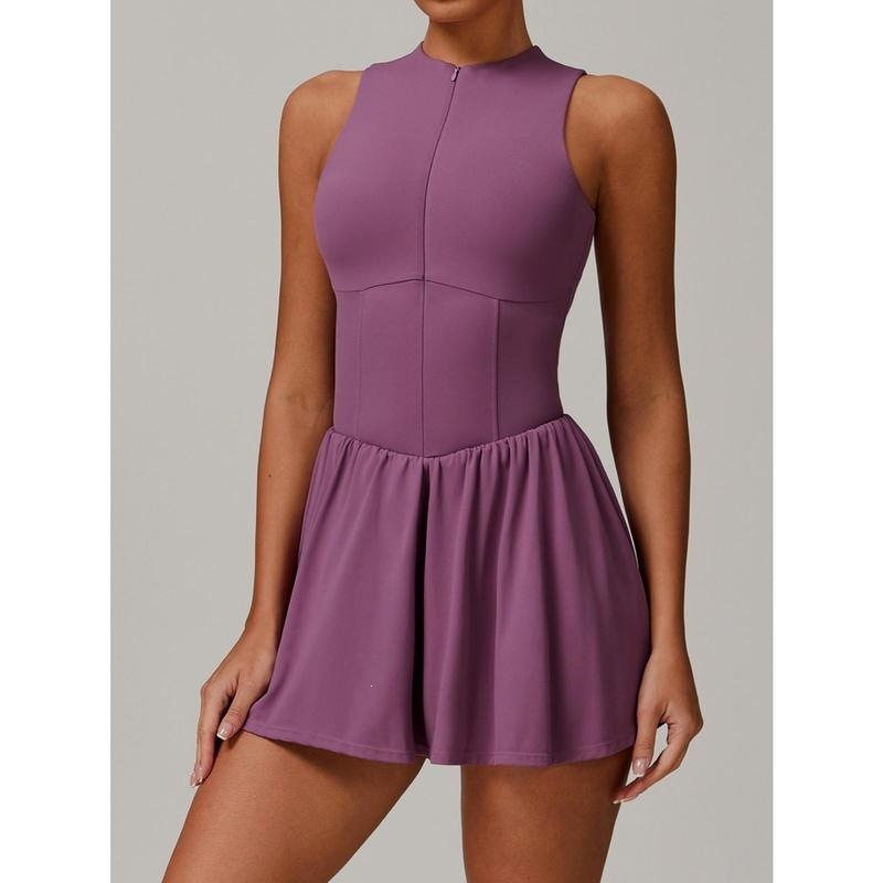 J 63529 Outdoor Running Anti-Peep Dress Cloudy Feel Two-in-One Dress