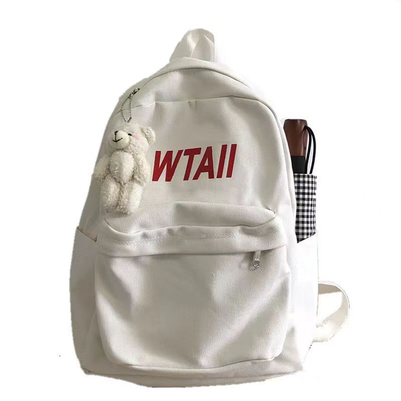 Mochila femenina de Corea de la escuela secundaria Harajuku ulzzang mochila estudiantes de secundaria simple todo partido mochila de lona ins moda