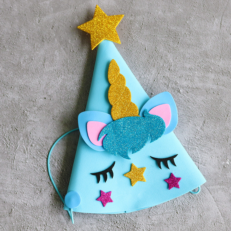 Sombrero de cumpleaños para niños nuevos suministros de fiesta de cumpleaños EVA sombrero de cumpleaños decoración de la torta del partido corona sombrero
