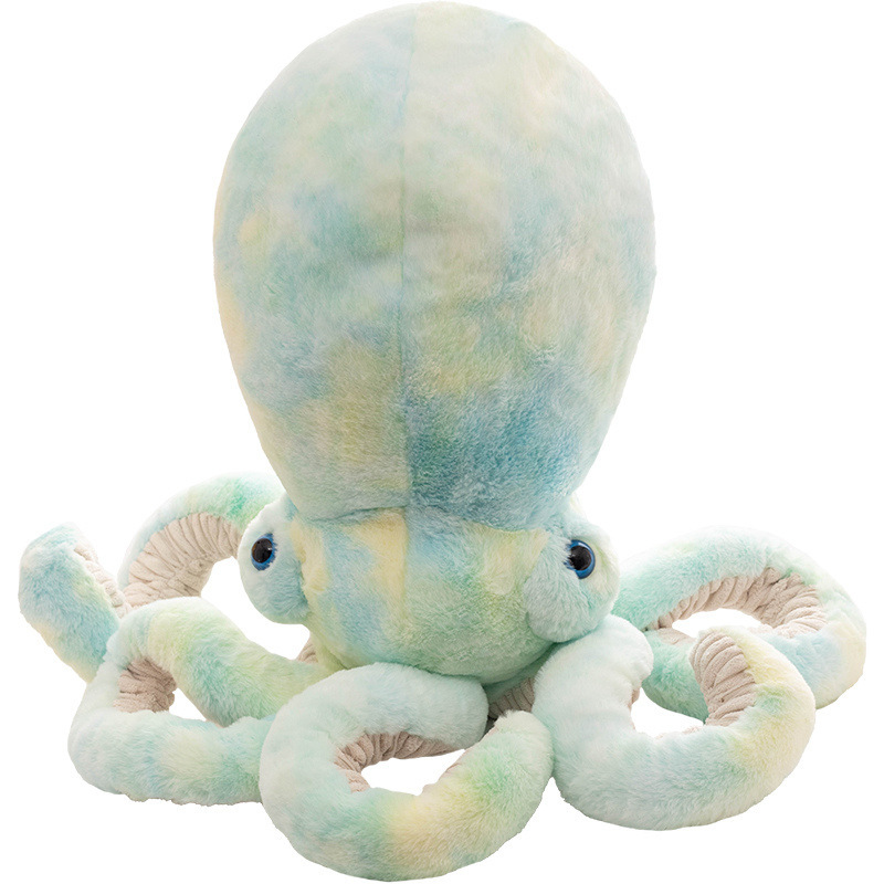 Muñecas de pulpo coloridas transfronterizas juguetes de peluche muñecas de octopus grandes almohada marina regalos del día de los niños