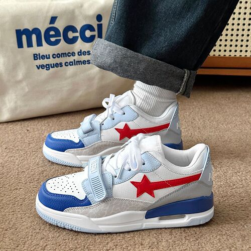 Air cushion star sneakers for women  summer new versatile shoes niche design Velcro student sneakers for women