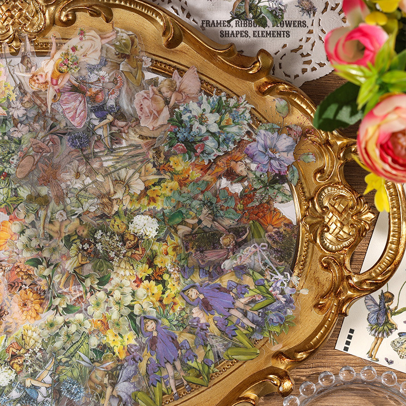 Ángel barroco retro diario impermeable PVC pegatinas creativo complejo tarjeta pegatinas diario material de los niños pegatinas