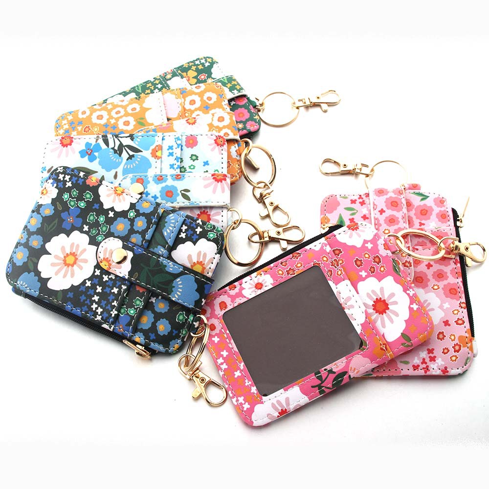 47g Weight Keychain Classification 1 Piece Quantity Daily Occasion Pu Leather Material Flower Pattern Unisex Gender Casual, Pastoral Style Casual Pastoral Flower Pu Leather Unisex Keychain 10