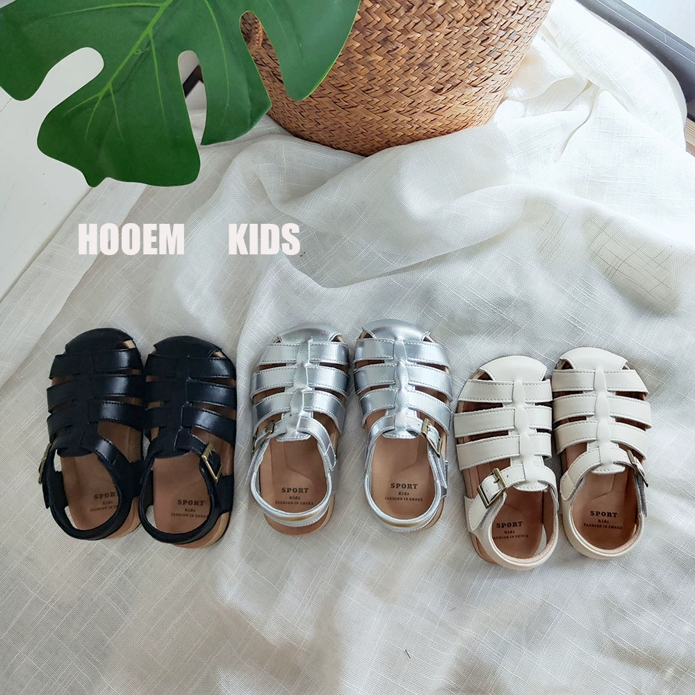 Детская обувь с мягким дном из деревянных отрубей 2025 Детские сандалии 1-3-6 лет для девочек Баотоу римская обувь для мальчиков Birken обувь