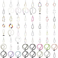 明星聯名高版本C家手機鏈條手工珍珠串珠手機殼掛繩掛飾手腕掛繩