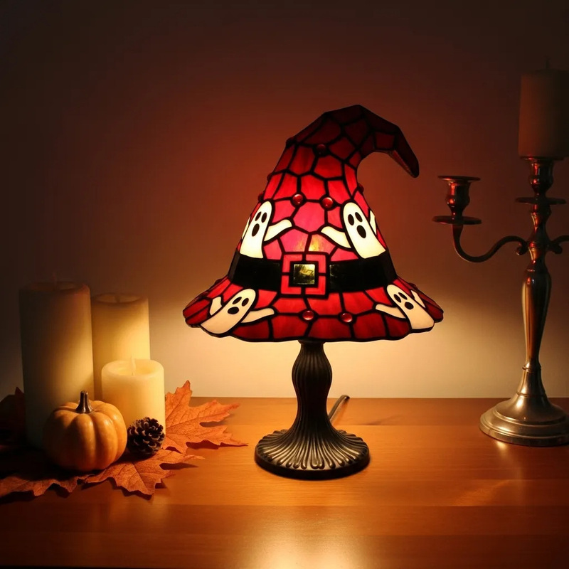 Witch Hat Table Lamp Ornament女巫帽台灯装饰,树脂工艺品摆件|undefined