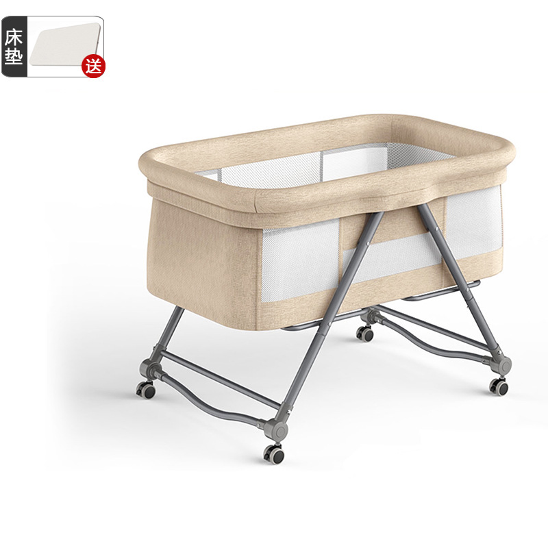 Cuna portátil plegable Cuna Cama con rodillo móvil cama de bebé BB dormir recién nacido cama de empalme