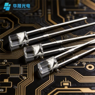 LED直插灯珠定制F3/3MM平头透明短脚无边红蓝绿黄白暖 发光二极管