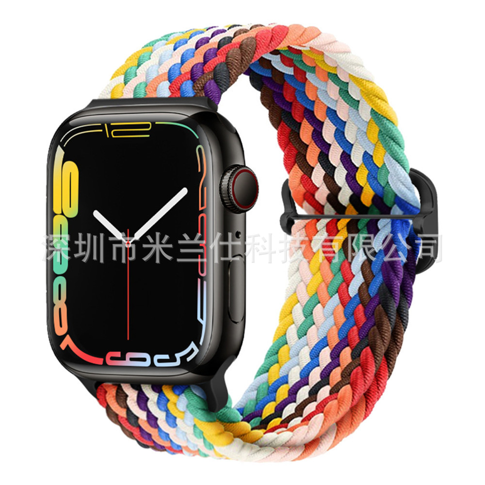 Nylon tejido para Apple iwatch456789 Apple ultra2 hebilla deslizante elástica S9 correa de reloj fabricante