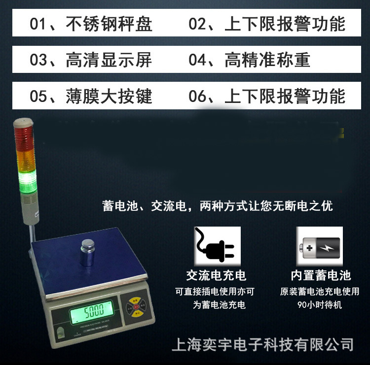 计重报警电子桌秤