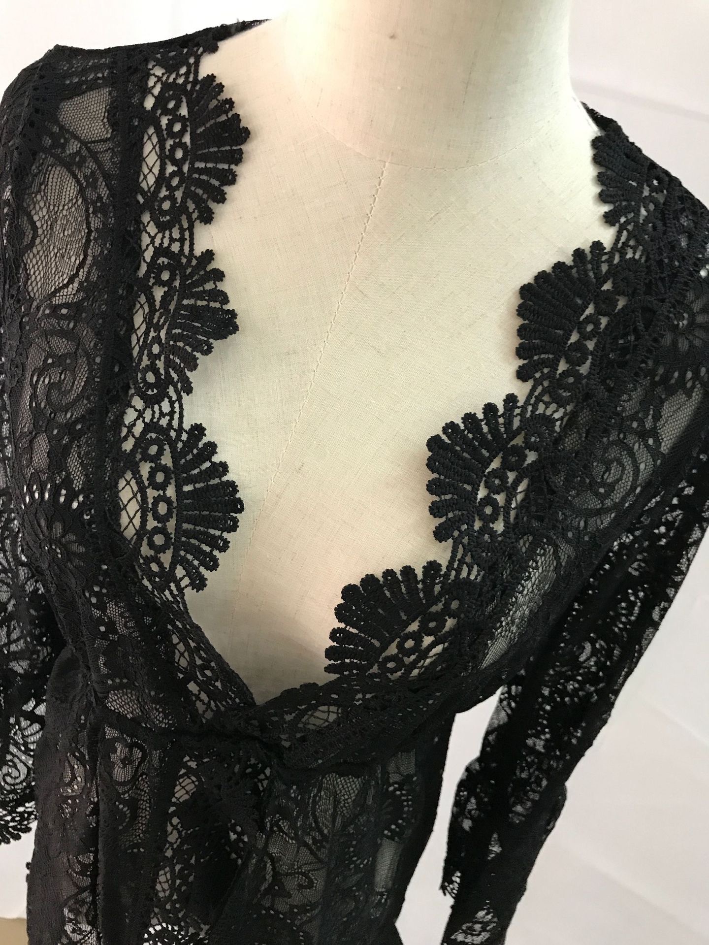 Summer, Spring Season Wholesale Women's Simple Style Lace Solid Color Holiday Beach V Neck Nine Points Sleeve Sundress