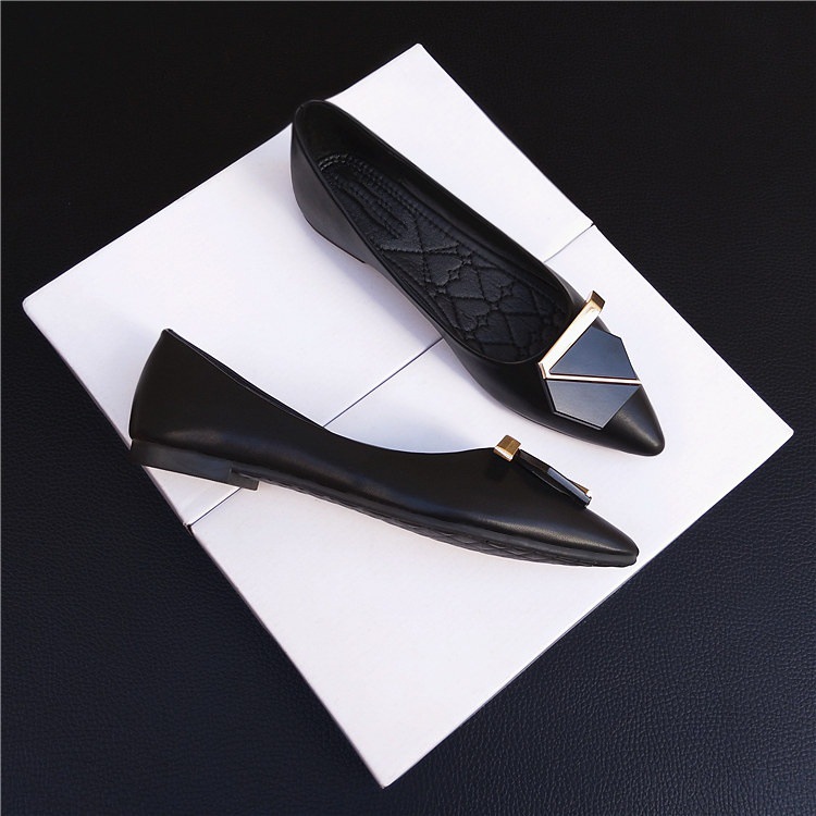 Autumn universal comfortable shoes flat all-season pointed-toe
