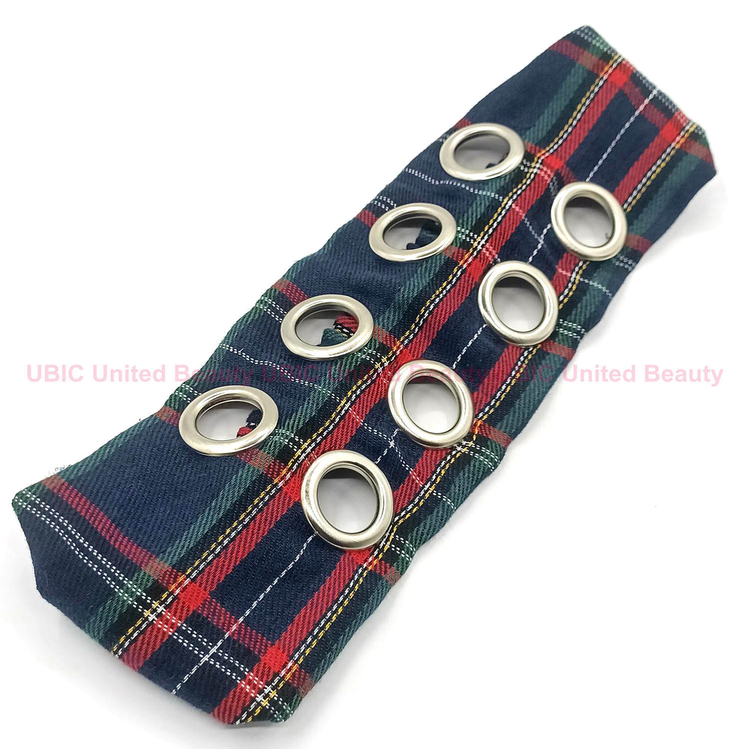 HW250602-37.5+6x9cm苏格兰布8气眼头带-I