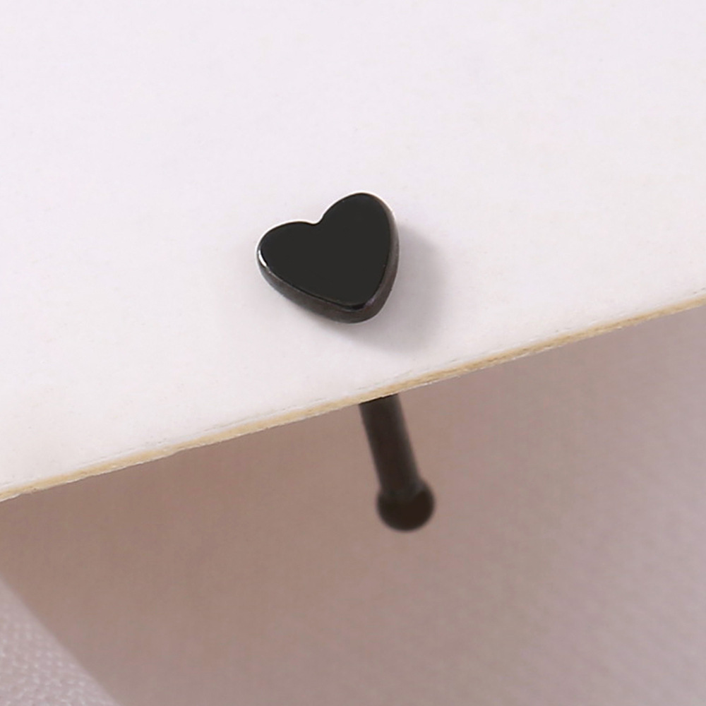 fashion straight stainless steel heart-shaped human body piercing jewelry