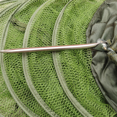 Universal positioning rubberized small fisherman Taiwan fishing steel fork small fishing protection stainless steel positioning net bag fishing gear