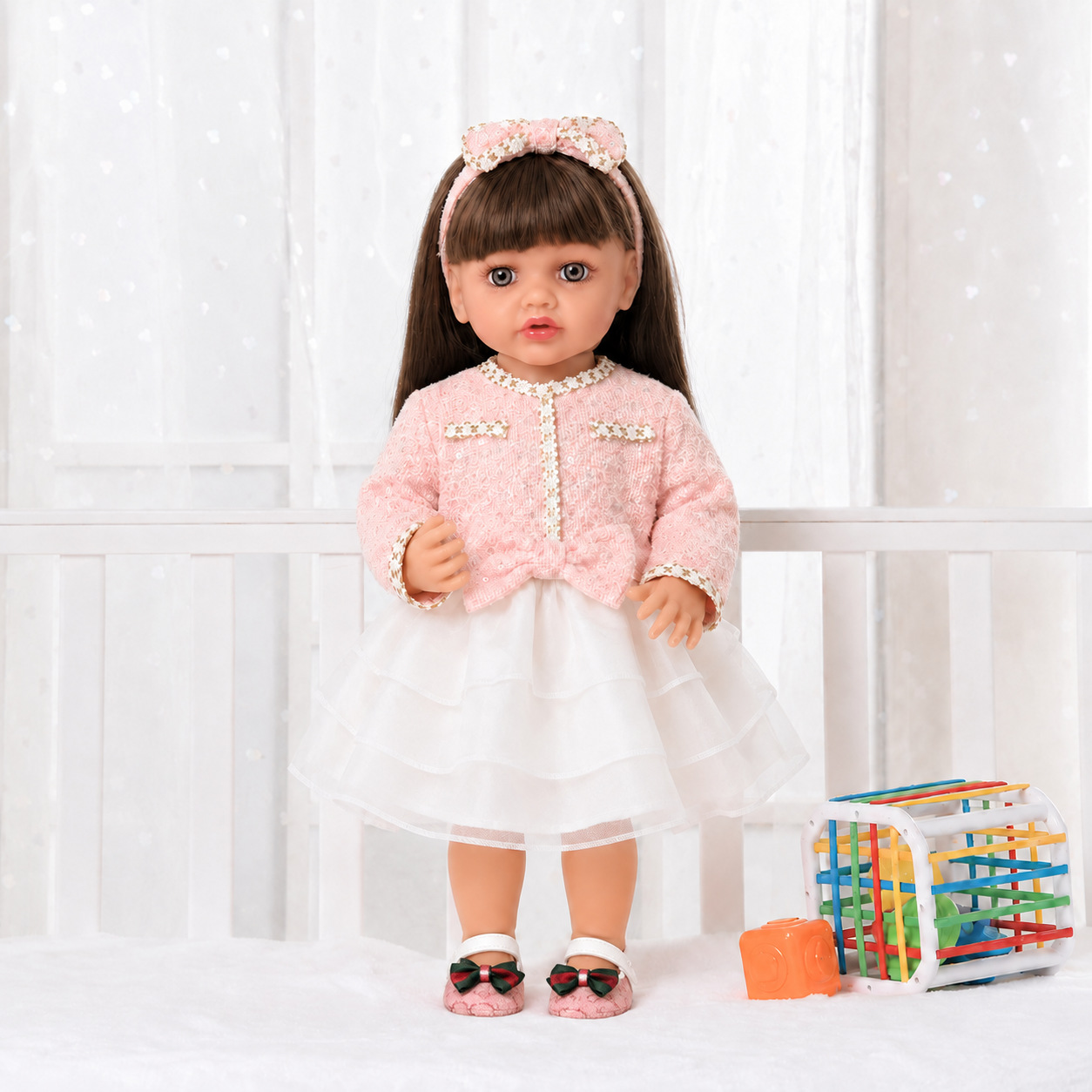 Muñeca Reborn Interactiva con Sensor Inteligente 40cm de Vinilo Multilingüe