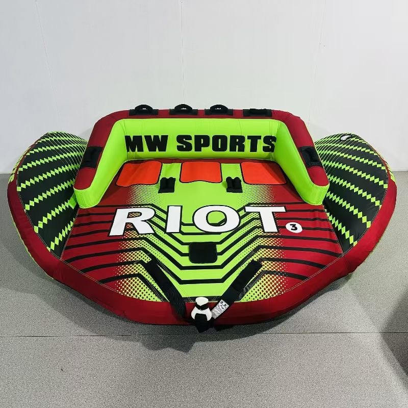 Suministro de fábrica de lanchas rápidas inflables marinas, sofá de arrastre, bote de aire de tracción de agua, anillo de arrastre de isla flotante al por mayor