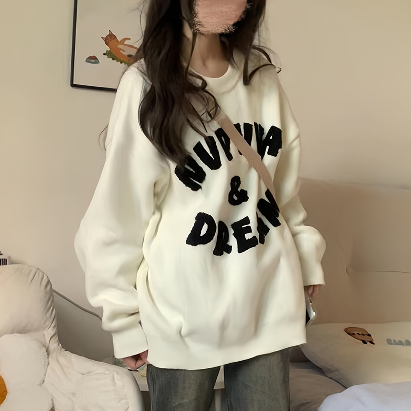 美式复古高街潮牌无帽卫衣女夏季oversize薄款外套chic慵懒上衣|undefined