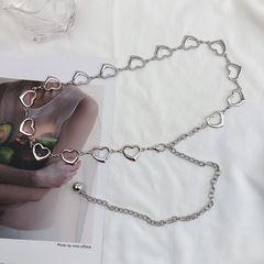 愛心金屬JK腰鏈女士時尚百搭腰帶裝飾連衣裙收腰身體鏈條裙帶皮帶