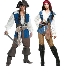 現貨萬聖節海盜制服 男 女 情侶化妝舞會女裝成人加勒比海盜服裝
