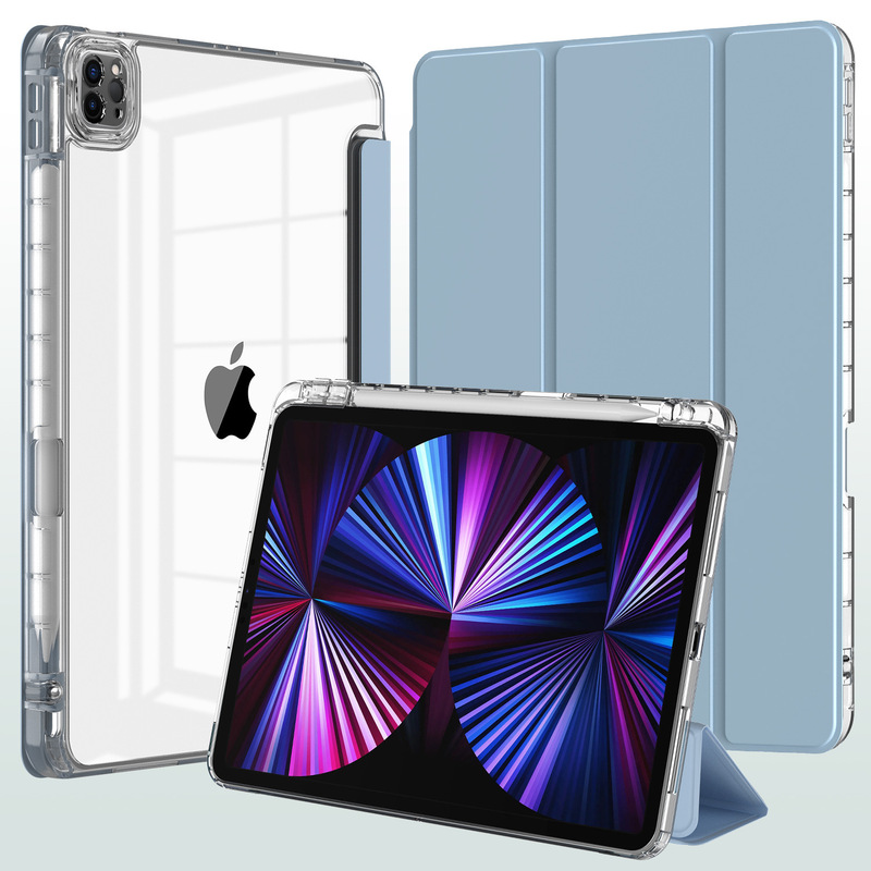 Ipad11 inch protective case mini6 with pen slot Air4/5 acrylic 10.2 hard bottom transparent case 2024pro13