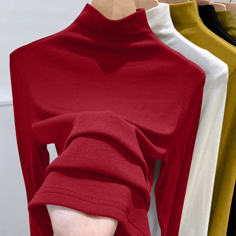 [하프 터틀넥] 레드