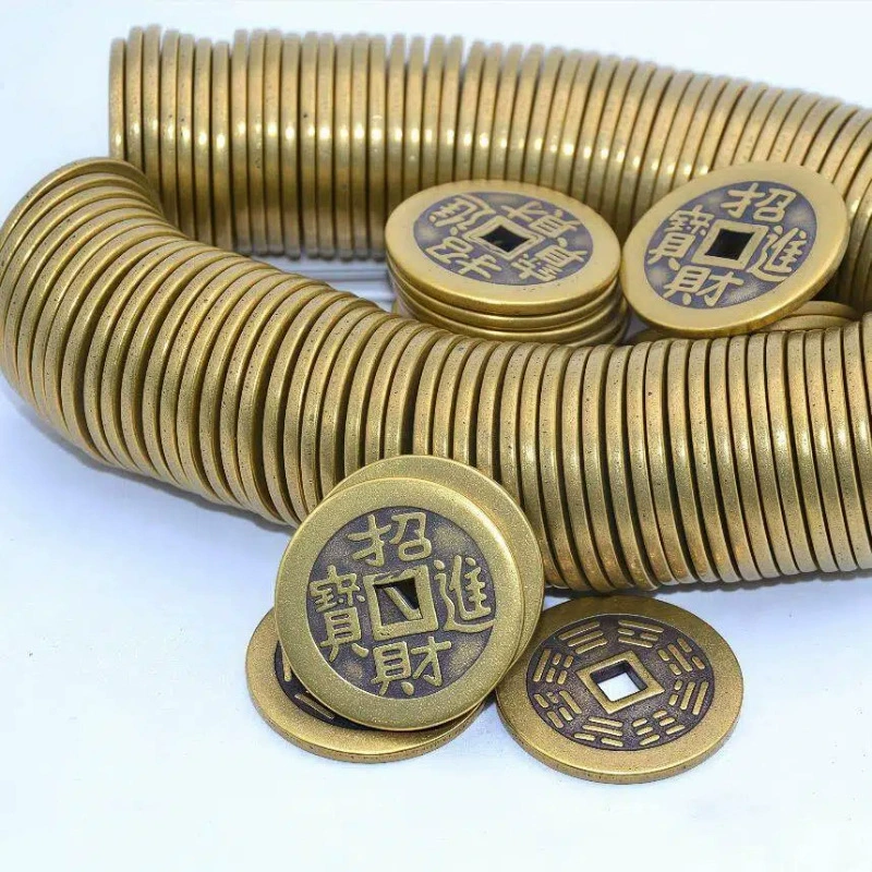 Чистая медь 2,5 см Толстый Фортуна Fortune Fortune Craft Аксессуары медь медь Анти -Ежемесячный скорость на пять императора денег и медные монеты