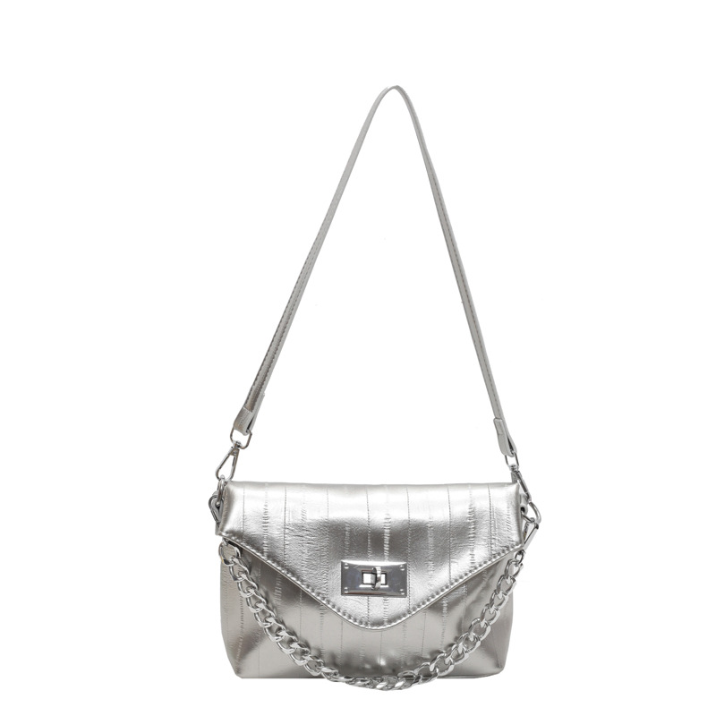 Bolso de textura transfronteriza 2025 verano nuevo bolso de cadena bolso de hombro de sentido avanzado bolso de mensajero a rayas simple mujer