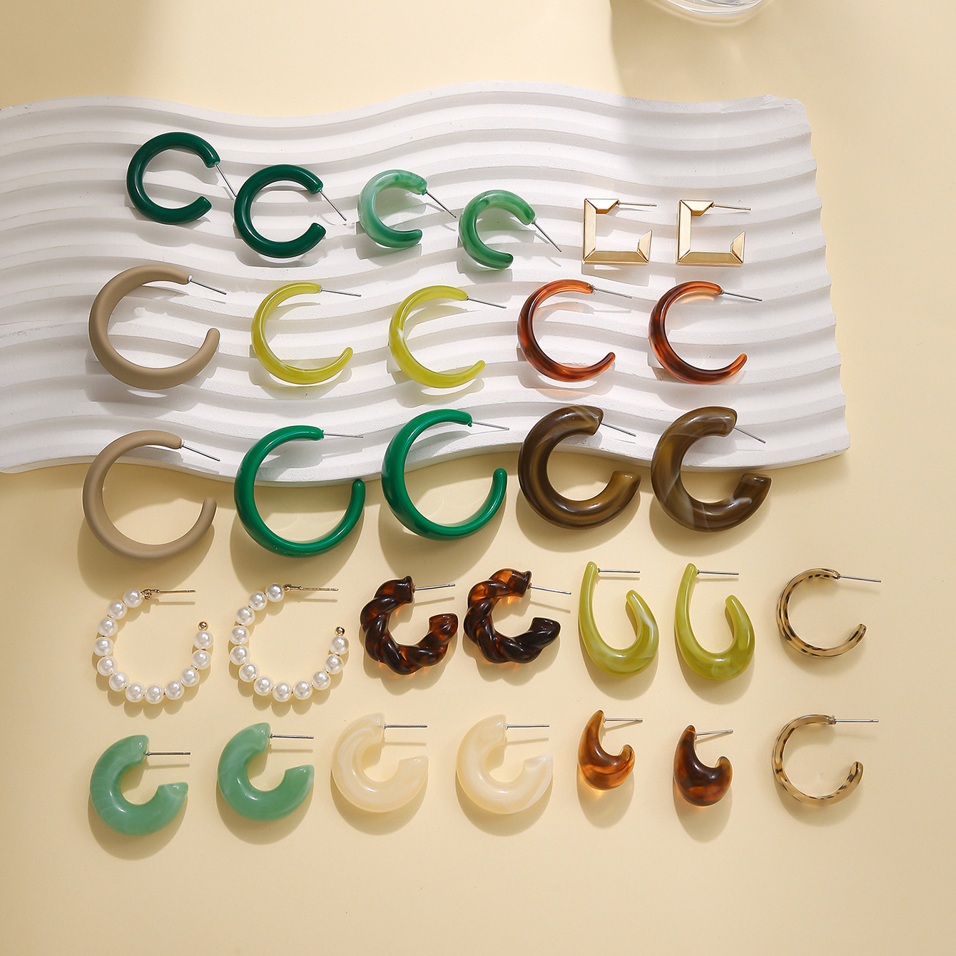 Geometrisches Ohrhänger Set Modisch Einzigartig Für Damen_voghion.com