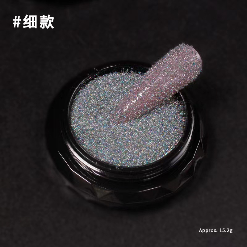 Nuevo color en línea manicure láser reflectante caviar color fantasma explosión bola brillante accesorios perlas de decoración de uñas joyas taladro