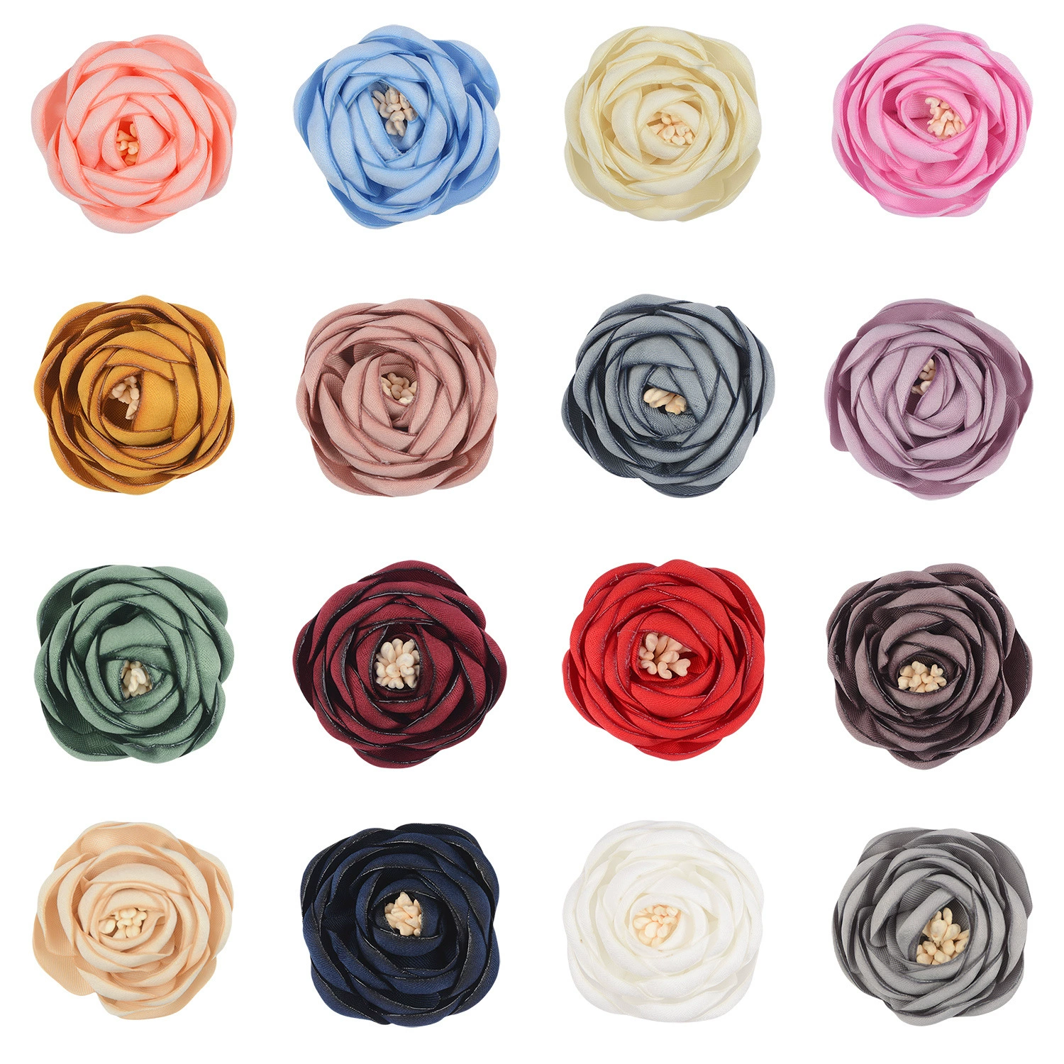 4cm корейская версия обожженного края розы бутон одежды головной убор ожерелье цветок ручной работы diy аксессуары аксессуары для оптовой продажи