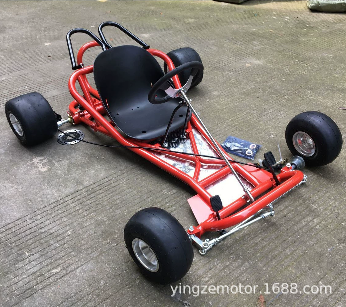 Модифицированный четырехколесный картинг 168CC, полный комплект рамы в сборе с тормозным корпусом, рулевое управление, шина заднего моста