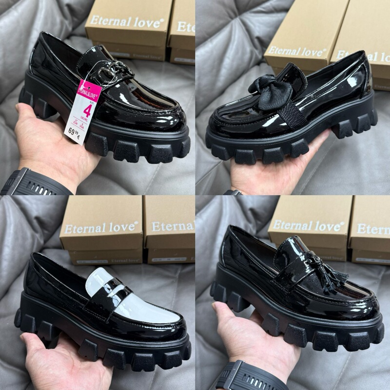 Women's Summer British Style Thick-Soled Leather Shoes with Hidden Height Increase, Mid-Heel, Soft Sole, Slip-On, Lazy Mary Jane Shoes with Platform Heel