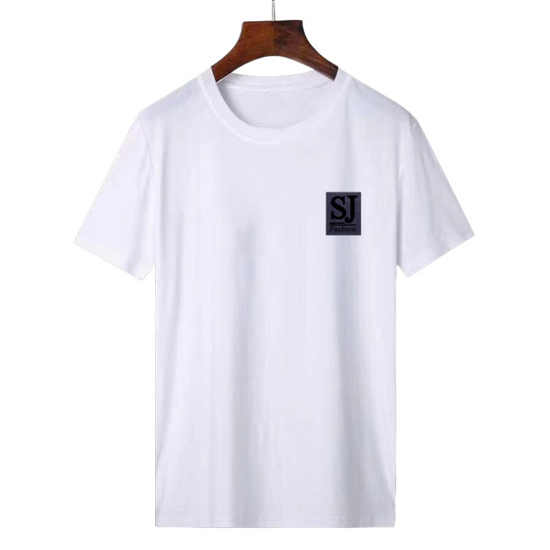 Camiseta de manga corta de los hombres camisa de fondo de media manga suelta de los hombres cuello redondo versátil camiseta pareja juvenil mismo estilo puesto de suministro