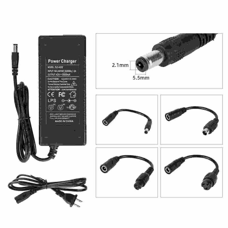 36V42V 互換リチウム電池充電器電動スクーター電気自動車 DC2.1 プラグ 2A 充電器アクセサリー|undefined
