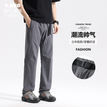 美式户外运动伞兵裤男夏季宽松轻薄透气防泼水防风侧边拉链休闲裤