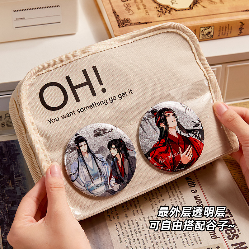 Estuche para lápices de lona de gran capacidad ins caja de papelería japonesa para niñas bolsa de papelería de alto valor bolsa de dolor multicapa caja de lápices