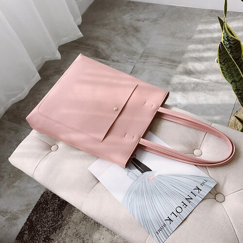 Factory direct sales women's bags spring new Korean fashion women's portable trendy shoulder bag PU large bag