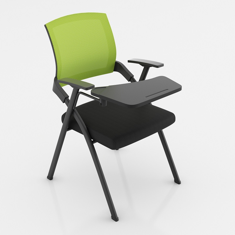 Silla de entrenamiento transpirable de malla silla plegable de sala de conferencias con mesa de tablero de escritura Mesa de aprendizaje de mesa y silla Silla de entrenamiento de oficina integrada image 15