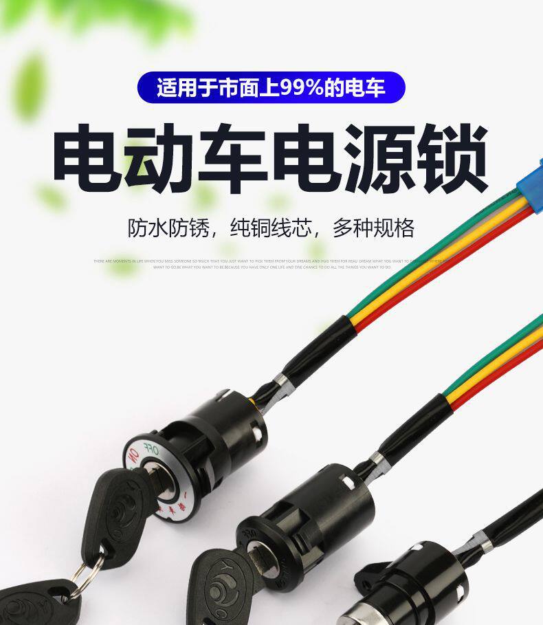 Electric Vehicle Tricycle Electric Door Lock, Power Lock, Large Head Lock, Small Head Lock, Power Switch, Key Accessories