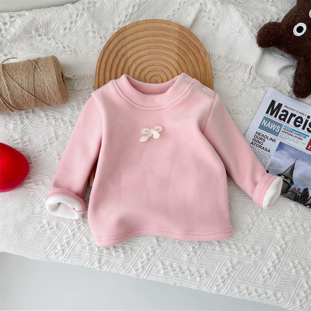 Traje de bebé otoño e invierno ropa de salida acolchada engrosada flor fresca 1-3 años bebé traje de escalada cálido de dos piezas 2