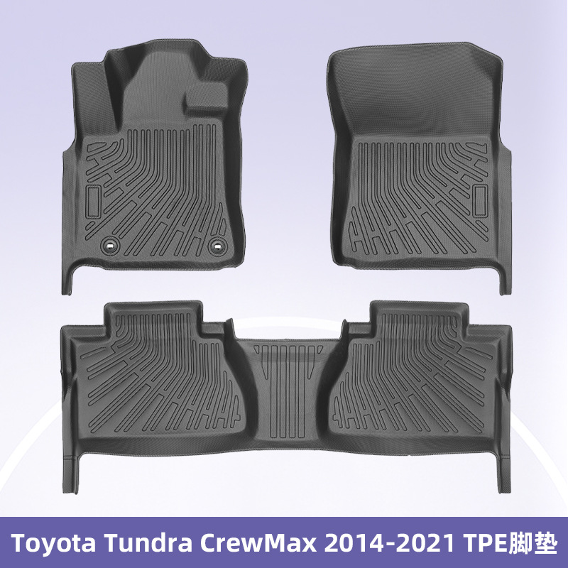 Para Toyota Tundra CrewMax 2014 - 2021 TPE esterilla 3D todo el tiempo esterilla