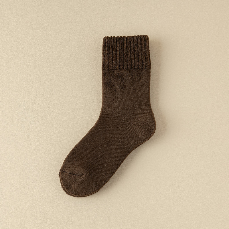 Calcetines de confinamiento engrosados de otoño e invierno para mujer Calcetines de piso de toalla a media pantorrilla cepillados