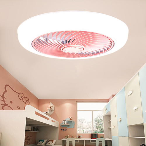 Bedroom ceiling fan lamp minimalist modern dining room ceiling fan light silent with built-in electric fan integrated pendant light daylight