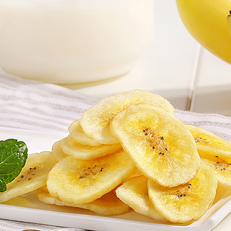 Baicaowei Banana Crisps 75g Box, 30 Packaging, Popular Dried Fruit Office Leisure Snack Wholesale