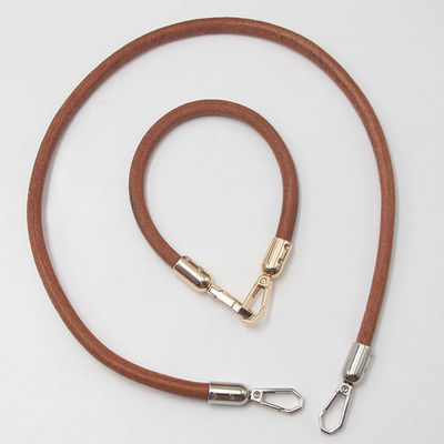 8mm Cuyuan Cow leather cord Metal Hanging buckle Banding A wrist Hand carry Tape DIY Gold mouth Bag parts Independent